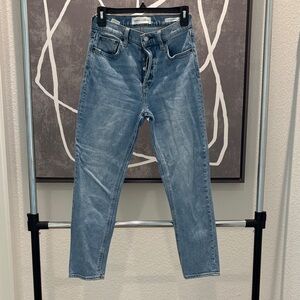 Denim Forum Light Blue High Rise Slim Jeans